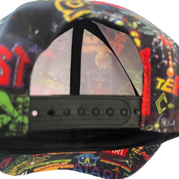 Vintage Atari Hat Cap Adult Snap Back All Over Video Game Console Print Mens - Picture 7 of 10